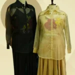 Sheer Organza Shirt & Skirt Set (Black & Pastel Edition)