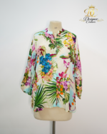 Ivory Zen Embroidered High-Low Shirt