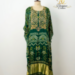 Traditional Bandhani Print Layered Organza Midi Dress