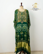 Traditional Bandhani Print Layered Organza Midi Dress