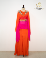 Textured Rose Appliqué Mixed-Media Midi Dress