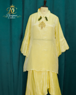 Sunshine Bloom 5-Piece Draped Dhoti Set - Image 4