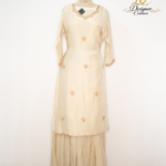Champagne Zari Sharara Suit