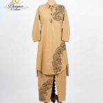 Embroidered Beige Co-ord Set