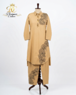 Embroidered Beige Co-ord Set
