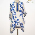 Royal Blue Floral Designer Kaftan Top
