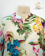 Ivory Zen Embroidered High-Low Shirt - Image 2