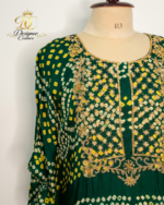 Traditional Bandhani Print Layered Organza Midi Dress - Image 4