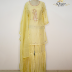 The Saffron Glimmer Sharara Set