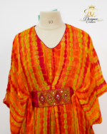 Saffron Shibori Kaftan Dress - Image 4