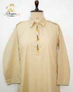 Embroidered Beige Co-ord Set - Image 2