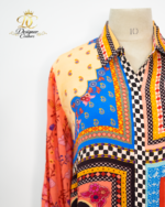 Onyx Black High-Low Embroidered Shirt - Image 3