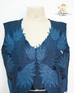 Azure Bloom Cut-Work Jacket & Dhoti Skirt - Image 2