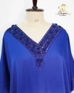 Blue Pink Ombre Embellished Kaftan Co-Ord Set - Image 2