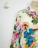 Ivory Zen Embroidered High-Low Shirt - Image 4
