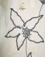Sequin-Embellished Floral Motif Midi Shirtdress - Image 3