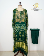 Traditional Bandhani Print Layered Organza Midi Dress - Image 2