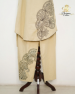 Embroidered Beige Co-ord Set - Image 3