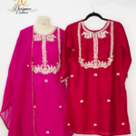 Artisanal Floral Embroidered Sharara-Style Dress
