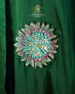 Emerald Silk Embroidered Tunic Set - Image 5