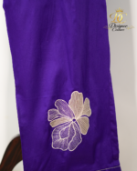 Royal Purple Floral Embroidered Co-Ord Set - Image 4