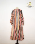 Multicolor Striped Embellished Casual Kurta Dress