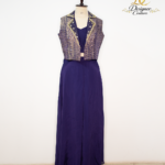 The Royal Indigo Brocade Co-ord Set