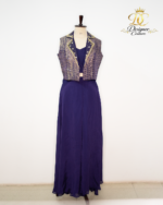 The Royal Indigo Brocade Co-ord Set