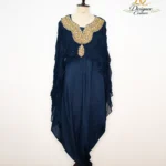 Midnight Blue Embellished Kaftan Couture Dress