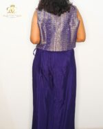 Indigo Bloom 3-Piece Fusion Indo-Western Set - Image 4