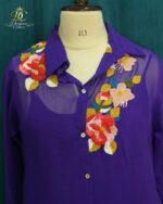 The Royal Purple Sequin-Appliqué Couture Set - Image 2