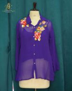 The Royal Purple Sequin-Appliqué Couture Set - Image 4