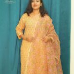 The Saffron Bloom Chanderi Set