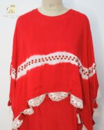 The Crimson Shibori Kaftan Set - Image 3
