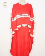 The Crimson Shibori Kaftan Set - Image 4
