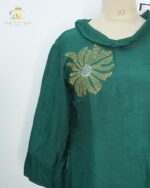 The Emerald Radiance Raw Silk Tunic - Image 3