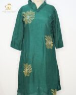 The Emerald Radiance Raw Silk Tunic