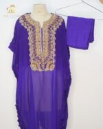 Shahi Purple Georgette Kaftan Co-ord Set