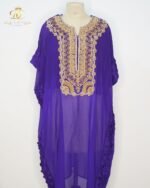 Shahi Purple Georgette Kaftan Co-ord Set - Image 5