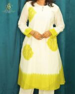 Hand-Embroidered Tie-Dye Kurta Set
