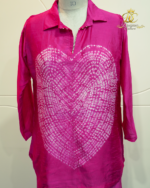 Heart-Motif Tie-Dye Silk Co-Ord Set - Image 2