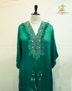 Emerald Elegance: Handcrafted Artisan Co-Ord Set - Image 4
