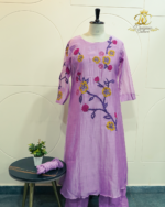 Lavender Blossom Embroidered Kurta Set