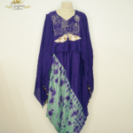 Indigo Horizon Hand-Embroidered Kaftan Set