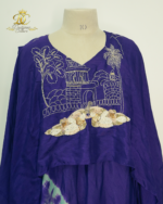 Indigo Horizon Hand-Embroidered Kaftan Set - Image 4