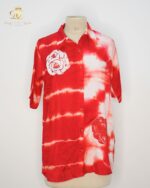 Hand-Beaded Rose Tie-Dye Shirt & Trouser Set - Image 5
