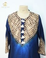 Shibori Tie-Dye Silk Kurta Set - Image 3