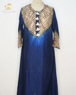 Shibori Tie-Dye Silk Kurta Set - Image 5
