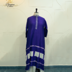 Royal Purple Mirror Work Tie-Dye Kurta Set