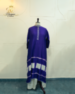 Royal Purple Mirror Work Tie-Dye Kurta Set